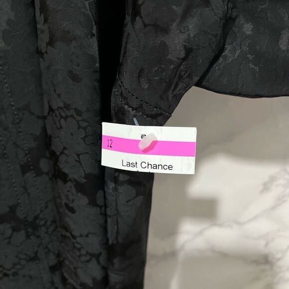 GANNI Belted Jacquard Print Black Midi Dress - Picture 12 of 16